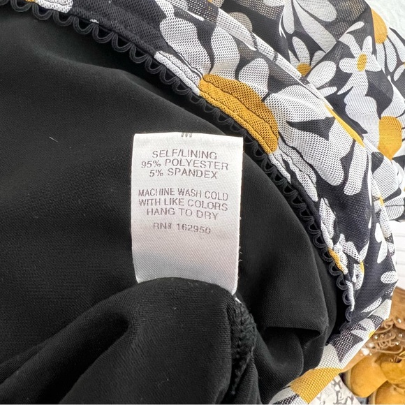 Pretty Garbage Mesh Ditsy Floral Daisy Midi Skirt Side Slit Size Medium - Picture 8 of 12